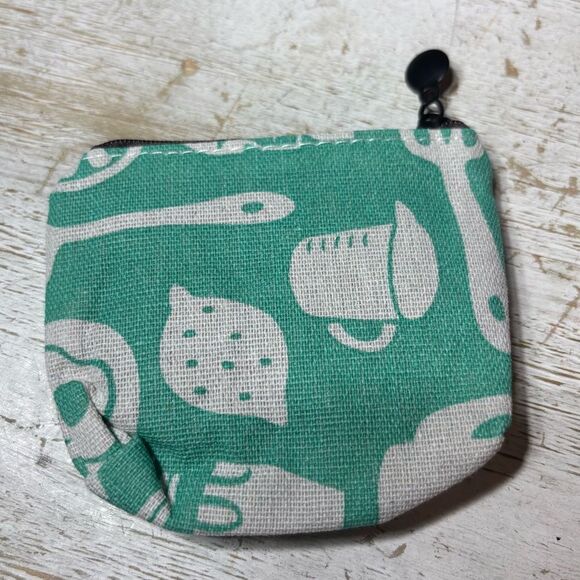 New! Cooking Small Change Purse Canvas Coin Purse Zipper Pouch Bag Cute Mini Pur - Picture 2 of 2